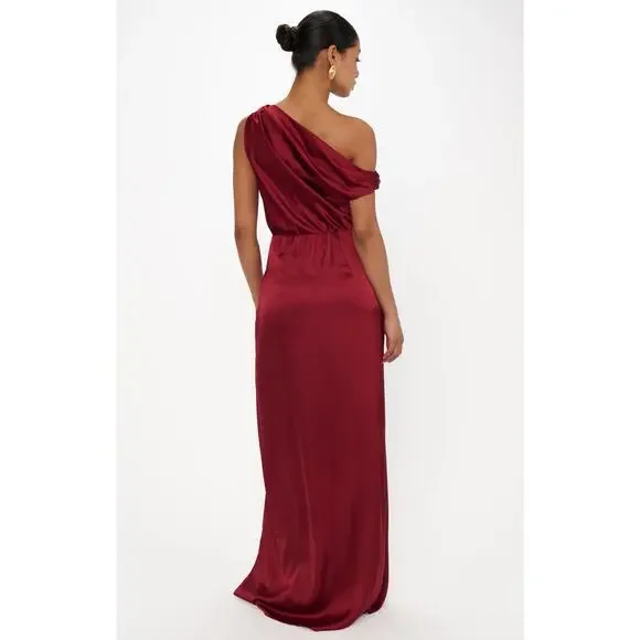 cassis bridesmaid dress Alex Evenings Women's Embellished-Neck Side-Ruched Illusion Dress - Eggplant